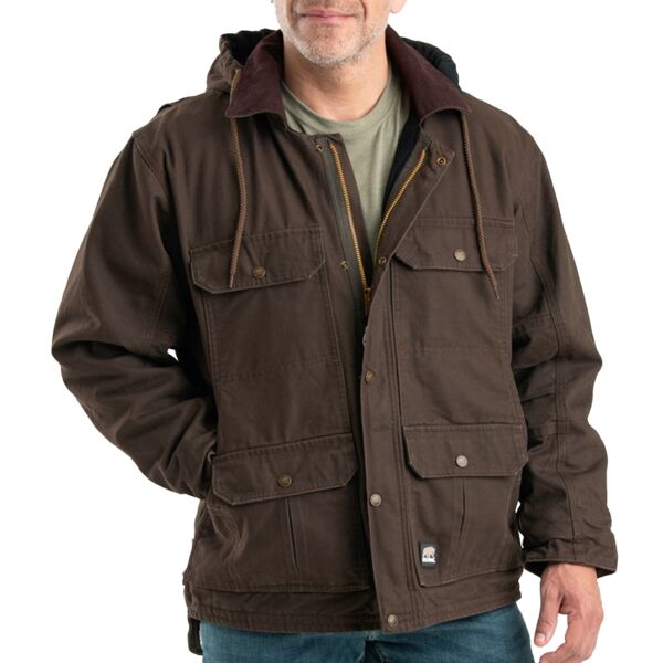 Men's Heartland Washed Duck Zip-Off Hooded Coat Thumbnail