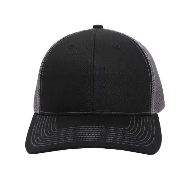 Structured Trucker With Solid Mesh Back Hat Thumbnail