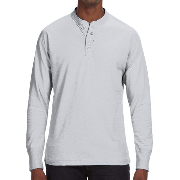 Men's Vintage Brushed Jersey Henley Thumbnail