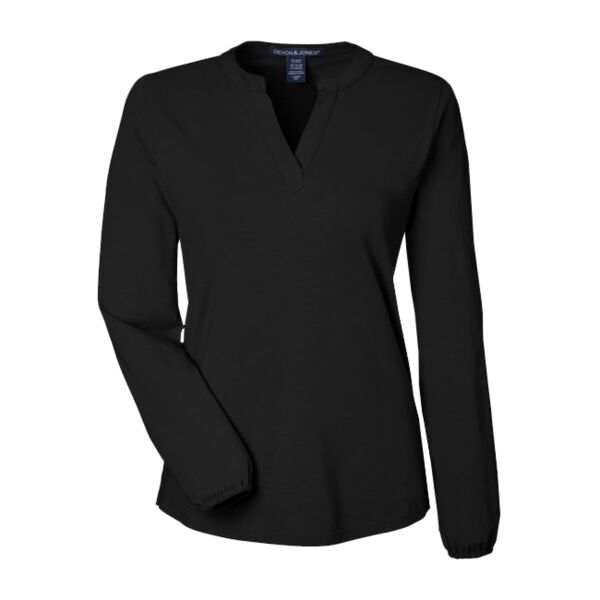 Ladies' Raleigh Half-Placket Knit Top Thumbnail