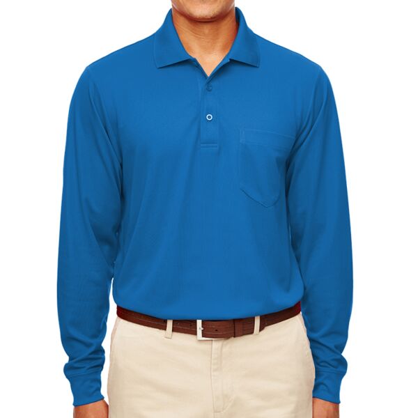 Adult Pinnacle Performance Long-Sleeve Piqué Polo with Pocket Thumbnail