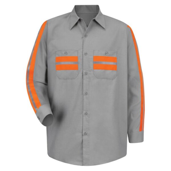 Men's Tall Industrial Enhanced-Visibility Long Sleeve Work Shirt Thumbnail