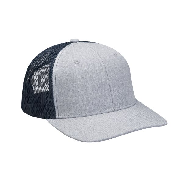 Heather Woven/Soft Mesh Trucker Style Cap Thumbnail