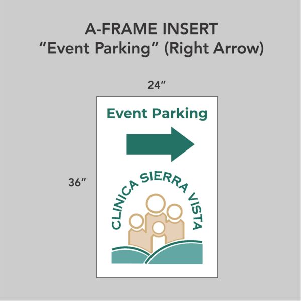 A-Frame Insert "Event Parking" (Right Arrow) Thumbnail