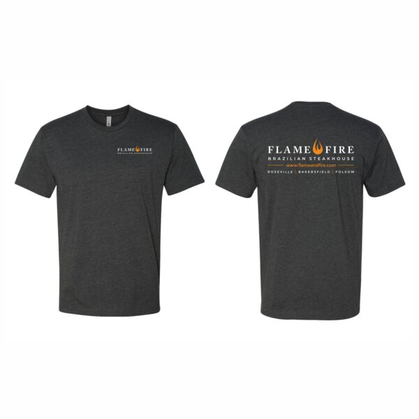 CHARCOAL TEE - N6210 NEXT LEVEL POLY/COTTON BLEND T-SHIRT SCREEN PRINTED FRONT AND BACK Thumbnail