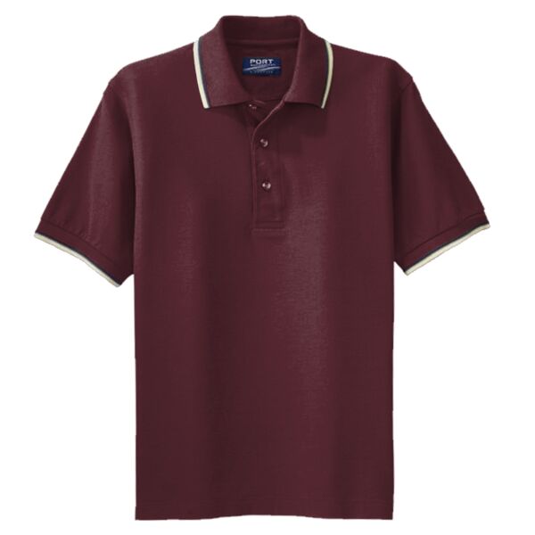 K431 Cool Mesh™ Polo with Tipping Stripe Trim Thumbnail