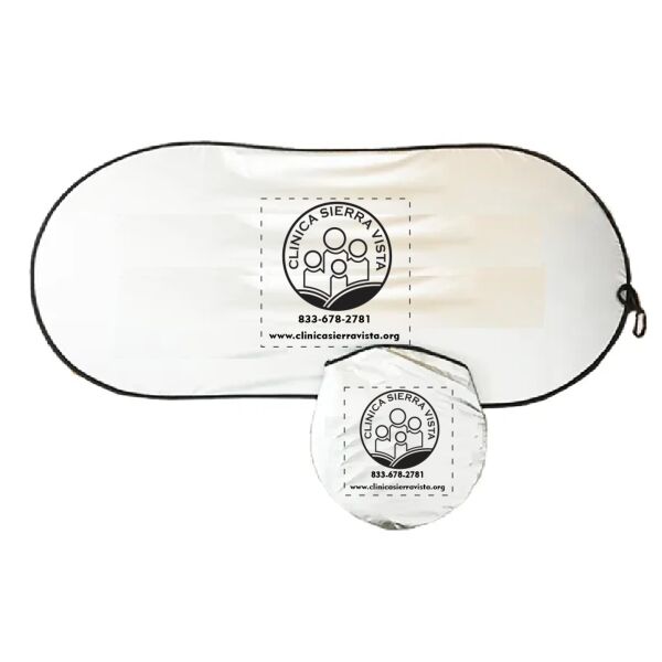 Foldable Single Panel Auto Sun Shade W/ Pouch Thumbnail