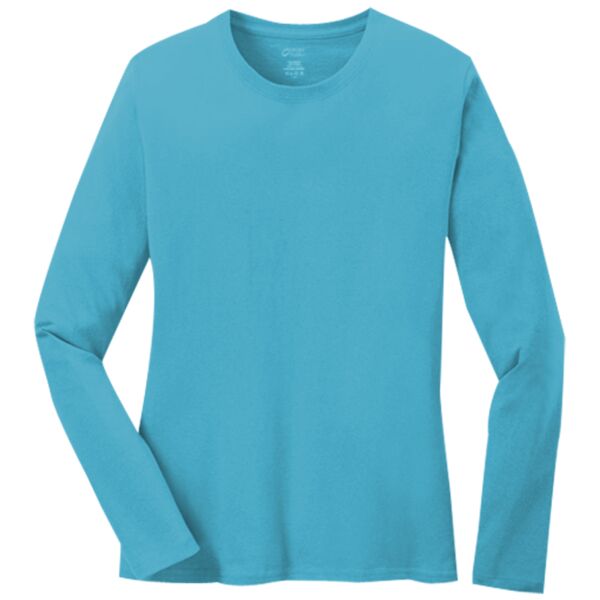 Ladies Long Sleeve 5.4 oz 100% Cotton T Shirt Thumbnail