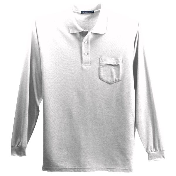 Long Sleeve Silk Touch™ Polo with Pocket Thumbnail