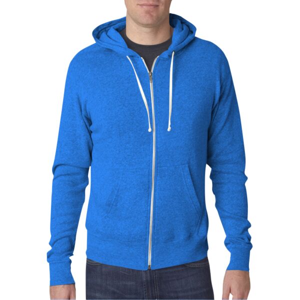 J-America Adult Tri-Blend Full-Zip Hooded Fleece Thumbnail